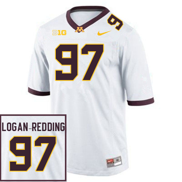 Men #97 Jalen Logan-Redding Minnesota Golden Gophers College Football Jerseys Sale-White - Click Image to Close